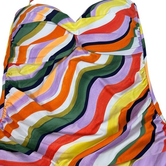 Anne Cole size 16 Twist Front Shirred One-Piece Swimsuit - Picture 5 of 9